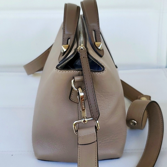 Fendi tri color By The Way Boston bag in larger size taupe grey - Picture 6 of 17